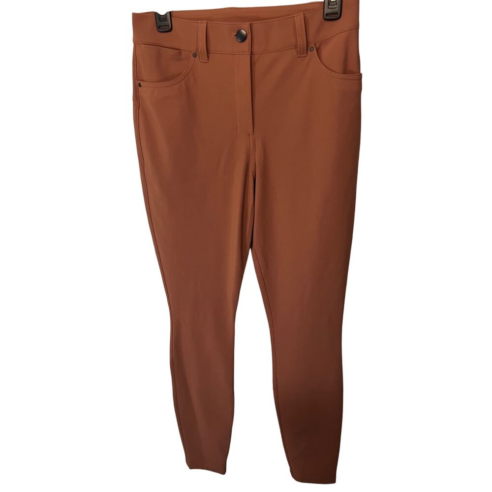 Lululemon Womens Rust Orange Pants High-Rise Skinny Fit 7/8 Length Size 28
